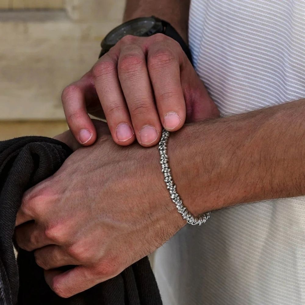 Stylish Twisted Stainless Steel Bracelet